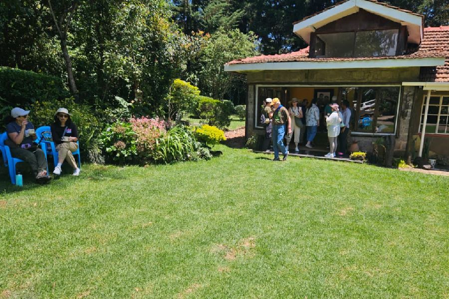The Riara farmhouse and gardens